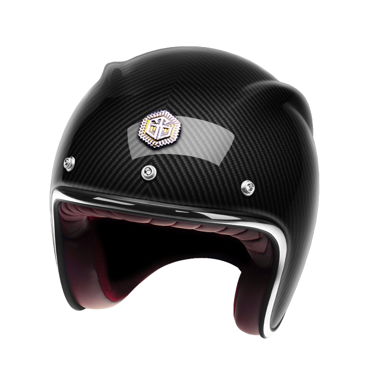 GUANG Open Face Charbon glossy-o Casques Guang Helmet