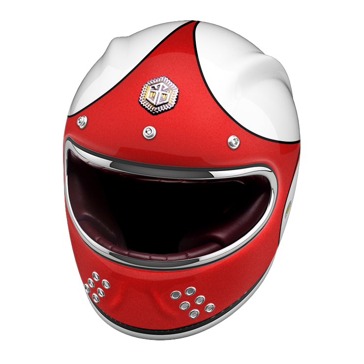 GUANG Full Face speedrun  red&white -XL